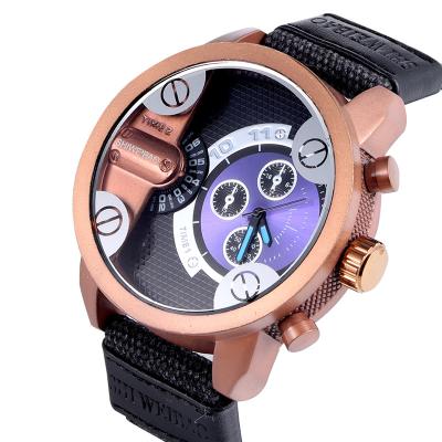 China High quality Cheap Shiweibao A3130 factory time zone men's canvas belt wristwatch multiple quartz luxury watches man for sale