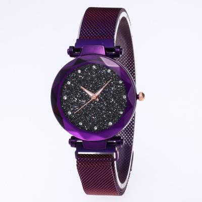 China Waterproof 2019 Ladies Watches Shinning Low MOQ Sales Star Quartz Women Clock Watch OEM Lady Reloj Mesh Strap Hot Strap Wrist for sale