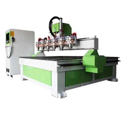 China WOOD ACRYLIC ALUMINUM MDF Relief CNC Machine Furniture Industry 1325 Multi Heads Wood CNC Woodworking CNC Router Machine for sale