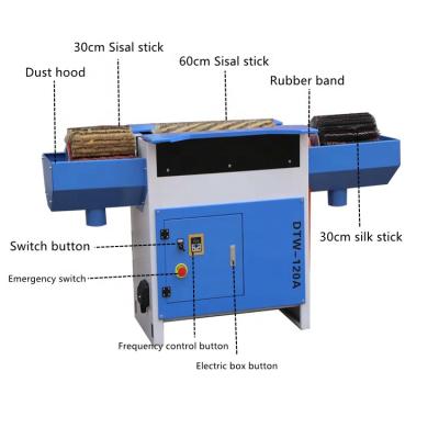 China Double Head Wood Horizontal Manual Brush Polishing Sanding Machine for sale