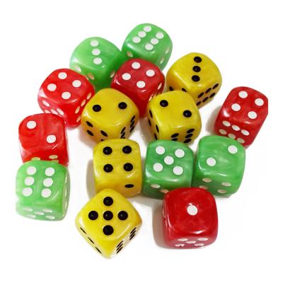 China Gambling Game Dice D6 Custom Colored Plastic Dies 16mm Game Dies for sale