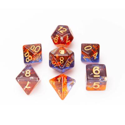 China Game Entertainment Factory DND 7 Acrylic Polyhedral Custom Dice Set for sale