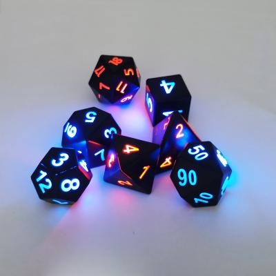 China Gaming Die Cut Polyhedral Illuminated LED Dies Electronic Die Set for sale