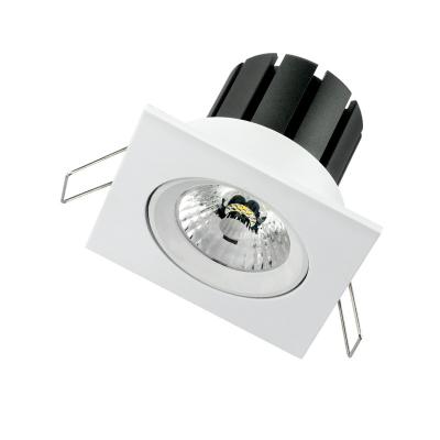 China Traditional Manufacture High Lumen Black Square IP44 LED White Silver Ceiling Resseced LED Downlight for sale