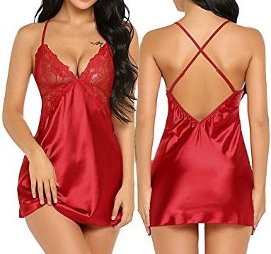 China New Polyester Women's Underwear Nightgown Robe Sexy Silk Cross Back Suspender Sexy Pajamas For Women for sale