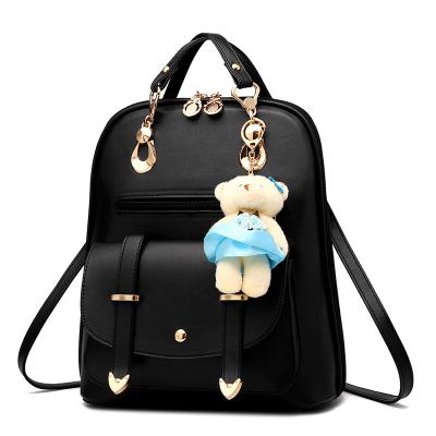 China Waterproof Backpack Cartoon Pendant Pu Leather School Women Multi Way Girls Backpack for sale