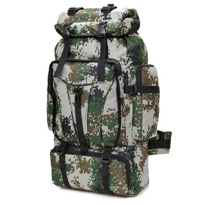 China 70L Large Camouflage Waterproof Rucksak Waterproof Camping Traveling Military Hiking Backpack For Men for sale