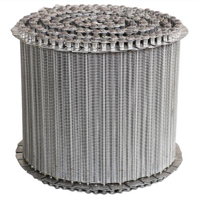 China High Temperature Resistance Stainless Steel Conveyor Belt Chain Link Spiral Wire Mesh Belt Food Industry Corrosion Resistance Metal Belt for sale