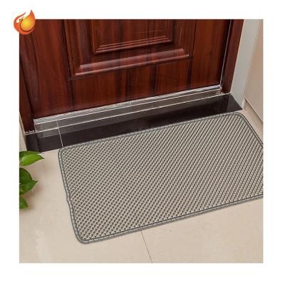 China Washable Clean Wire Mesh Mat Galvanized Steel Wire Screen Grid Door Mats Cross Weave Anti Slip Foot Pedal Wire Mesh Scraper Mat for sale