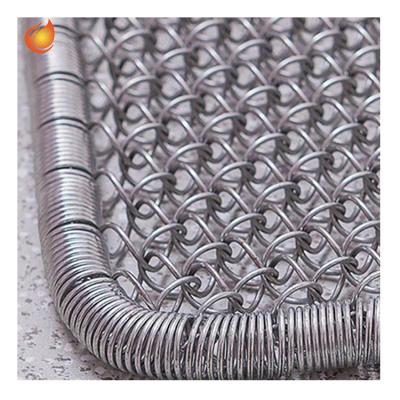 China Home Outdoor Grid Mats Customized Washable Clean Cross Spiral Woven Wire Mesh Mat Wire Mesh Mat For Stair And Workshop Door for sale