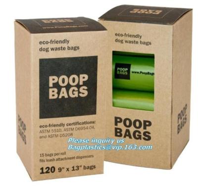 Chine Sacs compostables de déchets d'animal familier de sac de dunette de chien de PE, sacs de dunette de déchets de chien de preuve de fuite, animal familier compostable favorable à l'environnement PO de chien à vendre