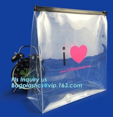 China zipper slider bag cosmetic packaging slider bag, make up bag promotional cosmetic bag slider bag, toiletry pouch eva cos for sale