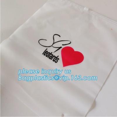 China CPE Slider Zipper Bags Frosted Poly For Swimwear Clothes Packaging for sale