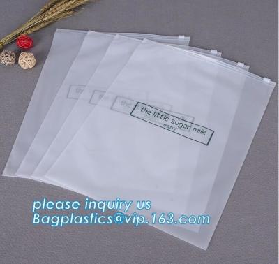 China Bottom Gusset Slider Zipper Bags Garment Packaging Pouch Zip lockkk Swimwear Clothing for sale