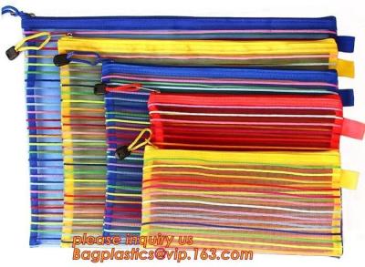 China In het groot van de Leveringsa4/5/6 Mesh Zipper Document Bag Multicolor pvc A4 van de Bureauschool de Archievencontract, Bureauschool Supplie Te koop