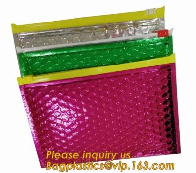 China Slider Padded Bags/Colorful Zip lockkk Bubble Bags,Zipper Bubble Bag Postage Packaging Anti-static Packaging Heat Insulatio for sale