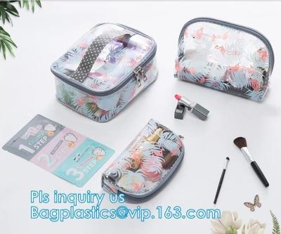 China wholesale makeup bag travel pvc zipper bag, Organic Plastic PVC Bags Travel Cosmetic Bag seal Toiletry Zip Pouch, drawst for sale