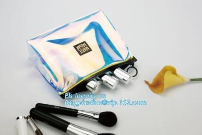 China Stand up clear/transparent cosmetic PVC zipper bag/pouch, Eva Clothing Packaging Plastic Clear Zipper Bag With Slider for sale