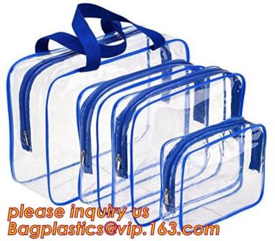 China maak hangende toiletry zak voor reis waterdicht, de Vinyl Transparante van de Zak/Clear van pvc Kosmetische Toiletry Bag/PVC Zak van de Reismake-up Te koop