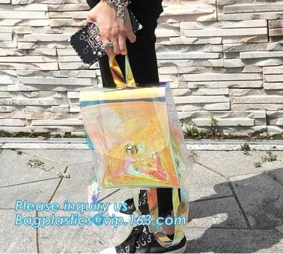 China PVC-freien Raumes der Tasche transparenter Rucksackgroßhandel mit aufgefüllten Bügeln, wasserdichter klarer Schüler transparente PVC-Rückseite zu verkaufen