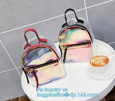 China La mochila clara impermeable para los niños, mochila clara transparente del pvc, correas del pvc de la escuela de la promoción de hombro hace excursionismo el PVC a en venta