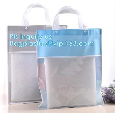 China waterproof PVC plastic shopping bag, eco friendly washable plastic PVC shopping bag, Durable Women Shopping shiny pvc to for sale