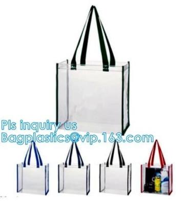 China bolsa de papel bag&luxury de la manija que hace compras, bolso cosmético del aro del pvc de la cremallera clara conveniente simple de la manija, manija de la cuerda del bolso de los zapatos en venta