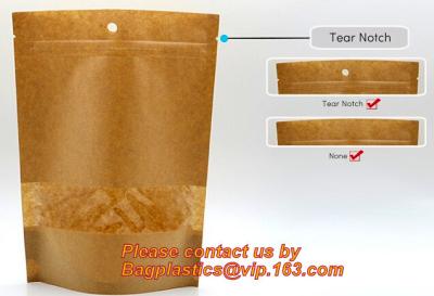 China Foil Kraft Paper Bag Coconut Packaging Bags Doypack with Clear Window,500g 1kg 16oz Zip lockkk Food Packaging Bag Customize for sale