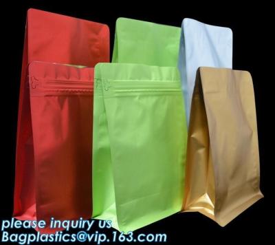 China Coffee Stand Up Zip Lock Bags Aluminum Foil Food Packaging Metallized Standing for sale