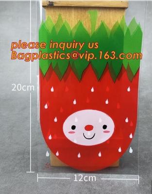 China bolso del envase de plástico del helado del bolso del polo de hielo del plástico transparente de los bolsos de la galleta, oído auto-adhesivo Bisc del conejito de pascua de las bolsas de plástico en venta