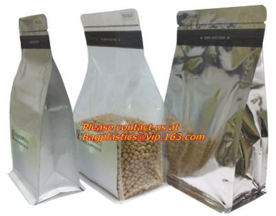 China machen Sie silberne Plastikfolientasche, Aluminiumfolie-Verpackentasche, Aluminiumfolie-Tasche, Aluminium Reißverschluss zu zu verkaufen