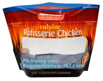 Chine zipper les sacs pour emportent le paquet de nourriture, sacs surgelés sûrs de conditionnement en plastique de micro-onde pour l'emballage de poulet frit à vendre