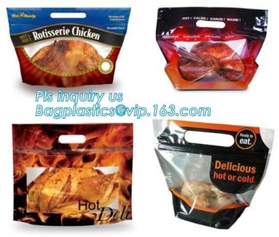 China Bolso caliente del pollo asado/bolso caliente del envase de plástico de la carne asada para el pato, pollo, pescado, Fried Chicken Packaging Clear Microwaveable en venta