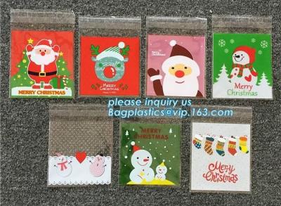 中国 熱い100pcs/lotかわいい雪片のスノーマンのサンタXmasのクリスマスのギフトのホールダーはビスケットのクッキー キャンデーの宝石類の包装のBaを焼きます 販売のため