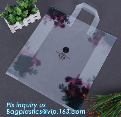 China soft loop handle colour plastic hdpe shopping bag,loop handle plastic bag handle plastic shopping with soft handle bag for sale