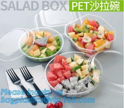 China Bacia plástica do alimento descartável feito sob encomenda barato da bacia de salada do ANIMAL DE ESTIMAÇÃO do espaço livre do produto comestível, bacia de salada descartável da sopa de macarronete do ANIMAL DE ESTIMAÇÃO 460ml à venda