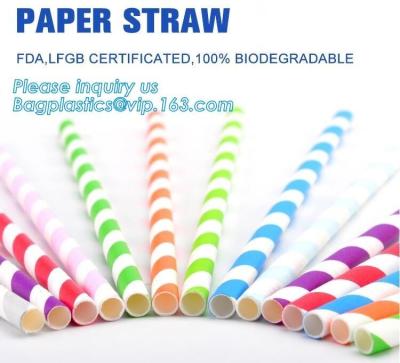 China Palha de papel biodegradável do papel de palha bebendo da louça descartável amigável de Eco Bendy à venda