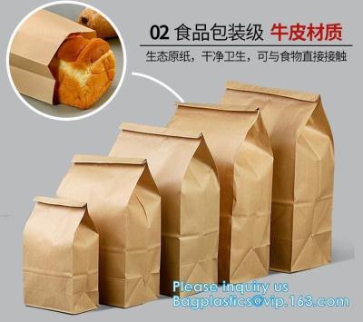 China Freies Beispielnahrungsmittelgrad-Papierbrottasche mit Fenster, aufbereitete Brotpapiertüte des Nahrungsmittelgrades mit Papiertorsionsgriff, bagease zu verkaufen