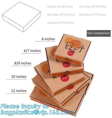 Cina Bagease a 12 pollici a 16 pollici a 6 pollici rotondo ondulato personale unico economico del contenitore di pizza 8inch della carta kraft di logo su ordinazione, pacchetto in vendita