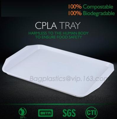 China plastic tray, food tray, food container, Fast Food Tray biodegradable plastic 5 Compartment Student Lunch Plate for sale