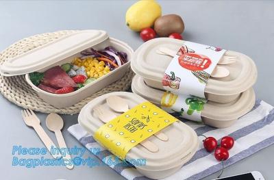 中国 ボール、サトウキビを取り除きますふた、Compostableサトウキビのバガスのクラムシェルの食品容器pacが付いている速い食品容器をパルプにして下さい 販売のため