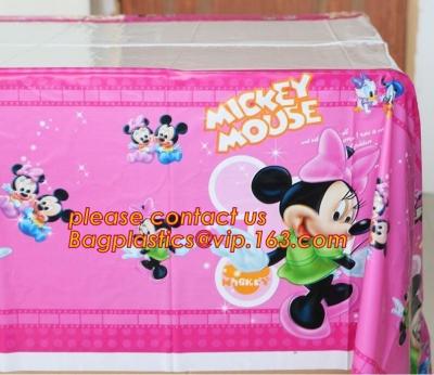 China disposable plastic tablecover 108*180cm tablecloth/map for kids happy birthday party decoration supplies, cartoon mickey for sale