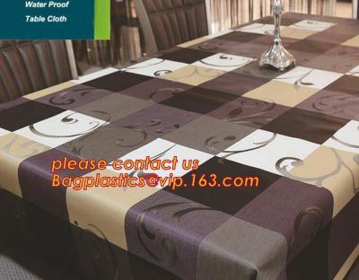 China PVC European style square table cloth waterproof Oilproof non wash plastic pad plus velvet anti hot coffee tablecloth for sale