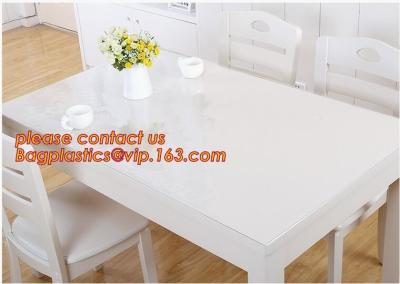 China Escritorio Mat Table Cloth Pvc Transparent del protector de la cubierta de tabla del PVC de la ronda de DIY, sellando la cubierta de tabla del PVC de la tela escocesa del mantel en venta