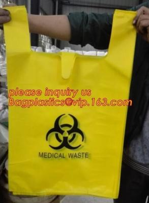 中国 使い捨て可能な病院の医学の不用な廃物のBiohazard袋、PEのbiohazardのeco袋、biohazardous屑袋、bagplastics、袋 販売のため