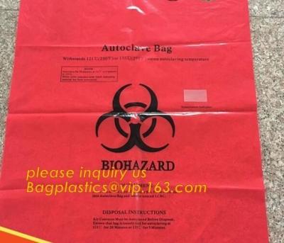 China De Vuilniszak van het Biohazardafval, het asbestvuilniszak van de gevaarlijk afval gele plastic zak, biohazard ritssluitingszak, bagease, pac Te koop