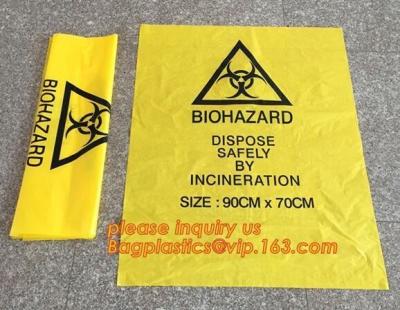 中国 頑丈で赤い医学のbiohazardの廃物のごみ袋、PEの環境に優しいbiohazardのごみ袋は、頑丈なbiohazard感染します 販売のため