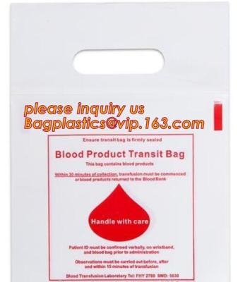 China BOLSOS de la SANGRE, BOLSOS de la GIP de la SANGRE, BOLSOS de la CREMALLERA de la MANIJA de la SANGRE, la bolsa de plástico médica de la basura del Biohazard, BAGPLASTICS, BAGEASE, PAC, PAK en venta