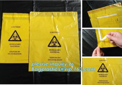 China bolsos de basura médicos de la basura del biohazard de los bolsos del trazador de líneas del cubo de la basura, bolsos de los peligros para la salud, bolso inútil médico de los bolsos de la basura del biohazard, en venta