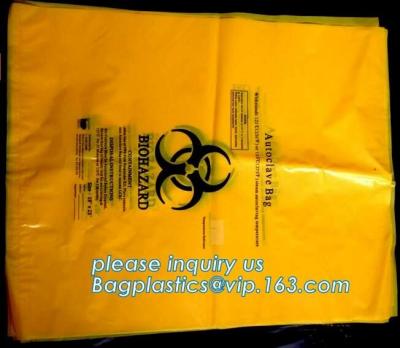 China bolsos de basura médicos del Biohazard de la bolsa de plástico de la eliminación de residuos, bolso disponible médico, wast médico del biohazard del laboratorio disponible en venta